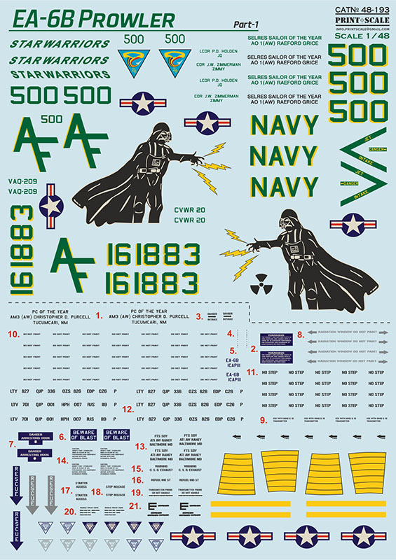 1/48 EA-6B Prowler & stencils (wet decals)