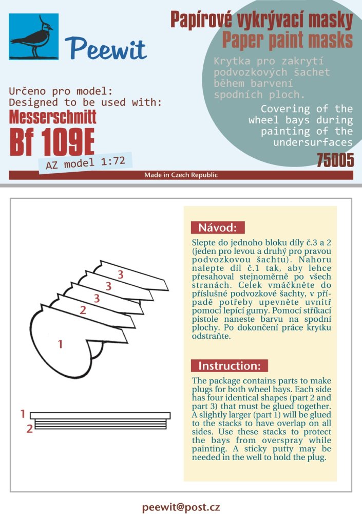 1/72 Paper paint mask Messerschmitt Bf 109E (AZ)