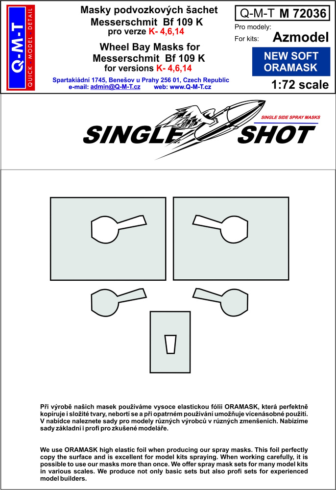 1/72 Mask Bf 109K-4,6,14 (AZMOD)