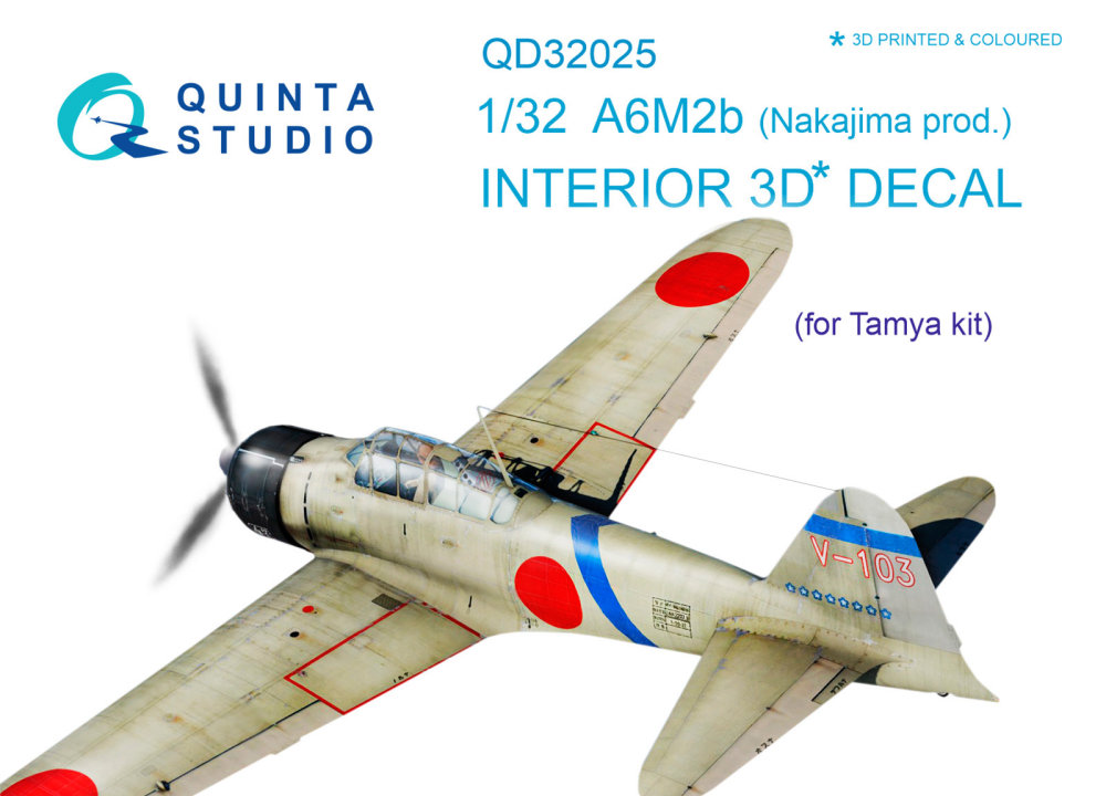 1/32 Nakajima A6M2b 3D-Print&col.Interior (TAM)