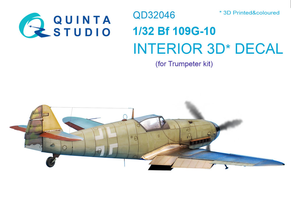 1/32 Bf 109G-10 3D-Print & colour Interior (TRUMP)