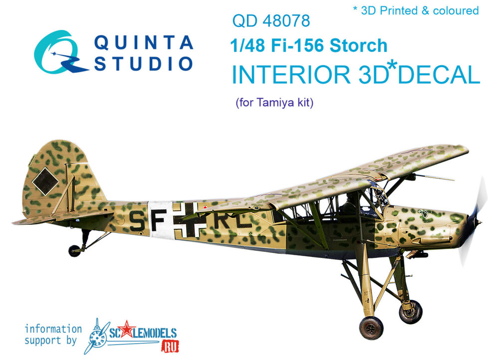 1/48 Fiesler Fi-156 3D-Print&colour Interior (TAM)