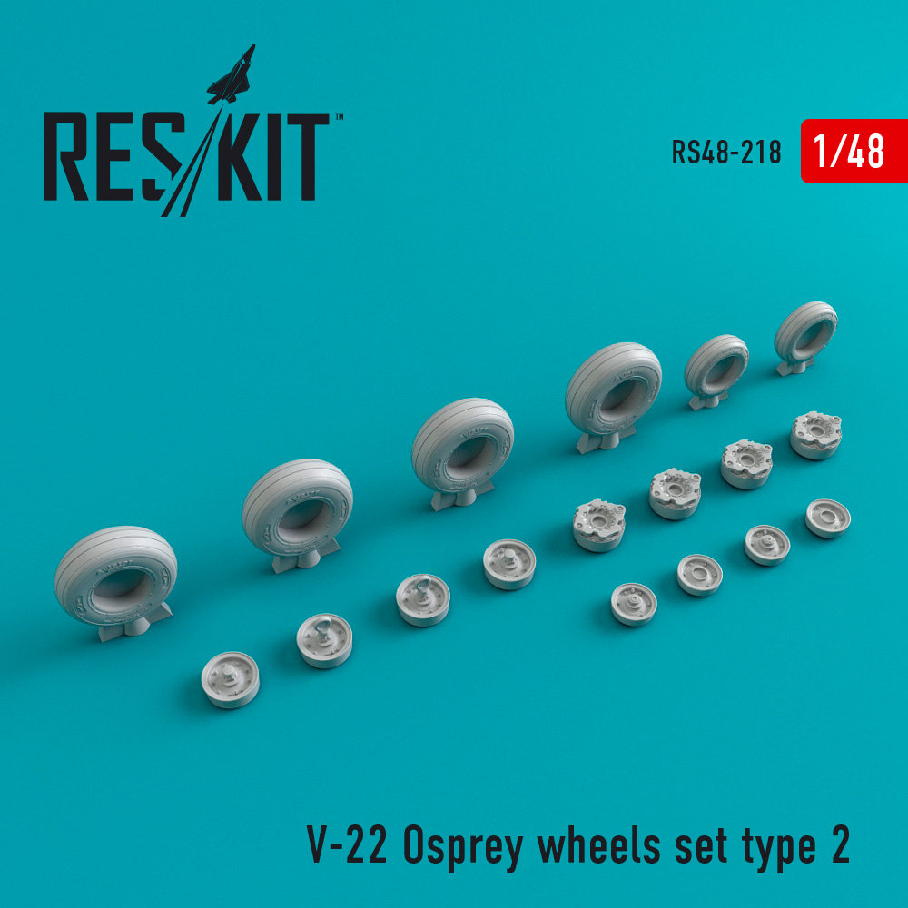 1/48 V-22 Osprey Type 2 wheels (HOBBYB/ITAL)