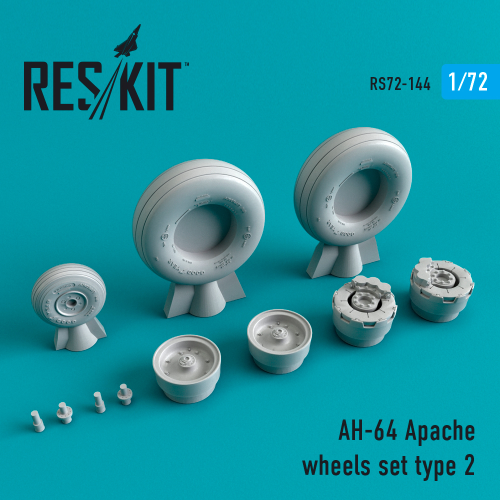 1/72 AH-64 Apache wheels set Type 2