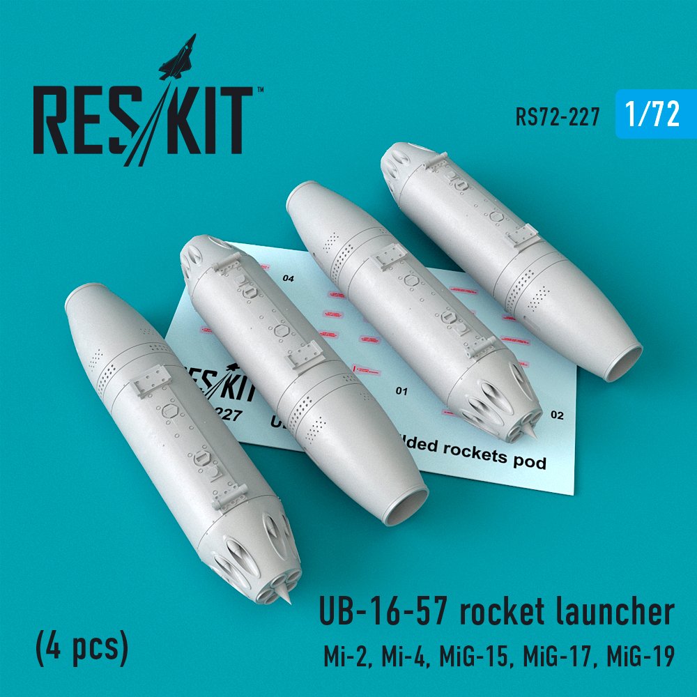 1/72 UB-16-57 rocket launcher (4 pcs.)