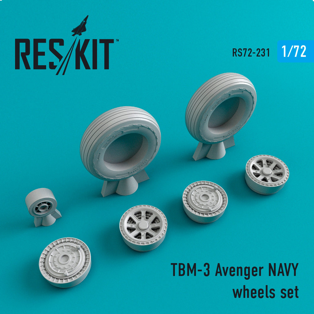 1/72 TBM-3 Avenger NAVY wheels (ACAD/HAS)