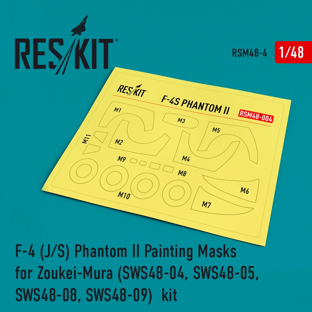 1/48 F-4 (J/S) Phantom II Painting Masks (Z.MOURA)