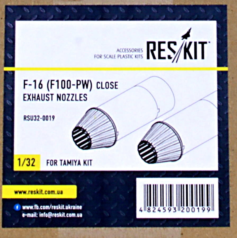 1/32 F-16 (F100-PW) closed exh.nozzles (TAM)