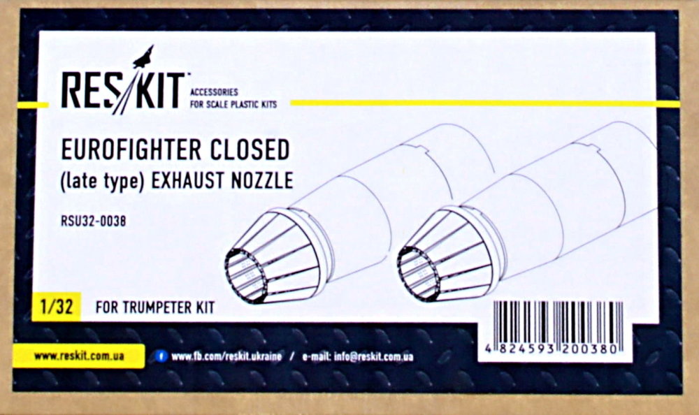 1/32 Eurofighter closed (late type) exh.nozzles 