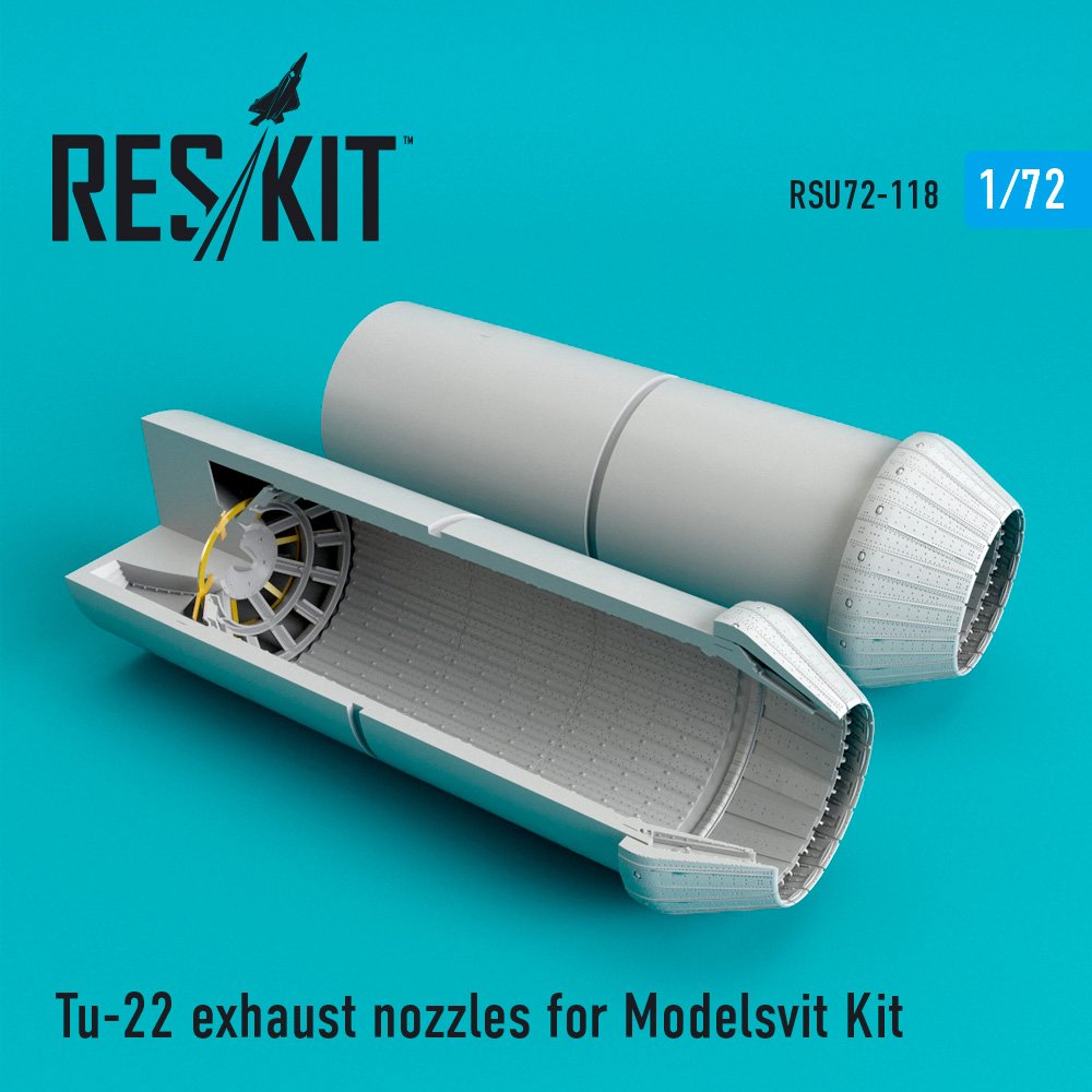 1/72 Tu-22 exhaust nozzles Modelsvit Kit