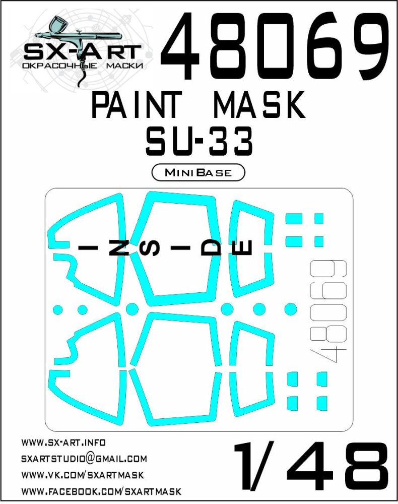 1/48 Sukhoi Su-33 Painting mask (MINIBASE)