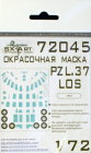 1/72 PZL 37 Los Painting mask (IBG)