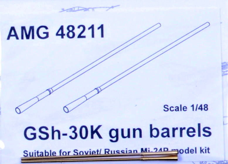 1/48 GSh-30 gun barrels of Mi-24P helicopter