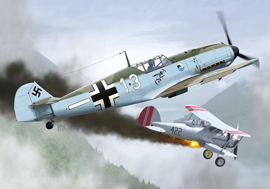 1/72 Messesrschmitt Bf 109E-1 JG.77 (3x camo)