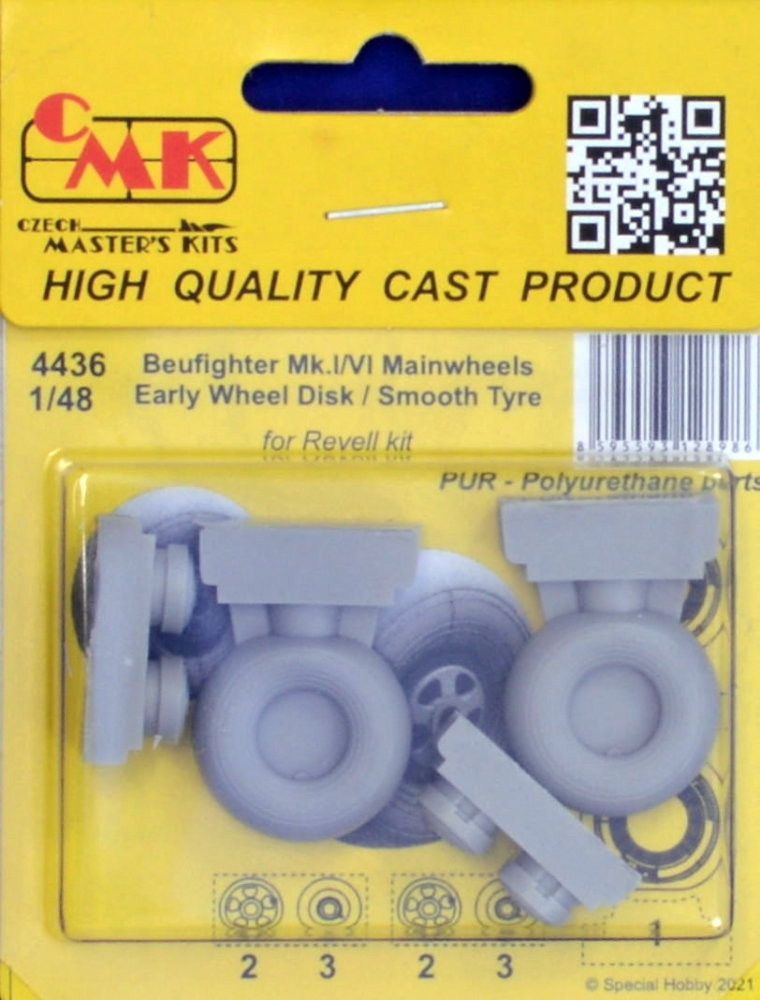 1/48 Beaufighter Mk.I/VI Mainwheels early, smooth