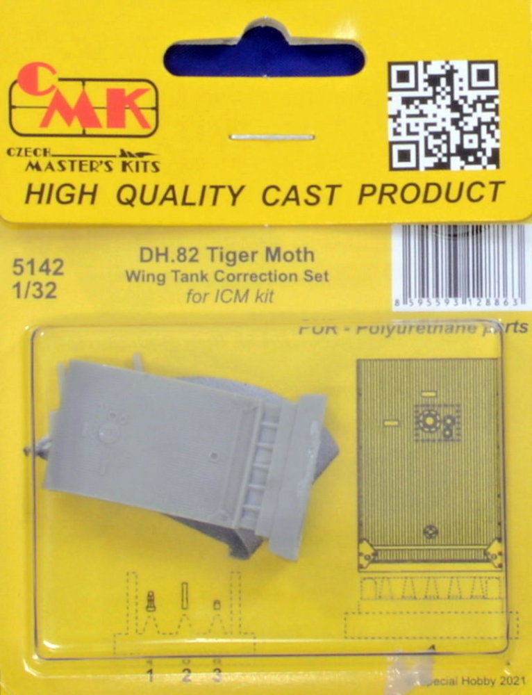 1/32 DH.82 Tiger Moth Wing Tank Correct.Set (ICM)