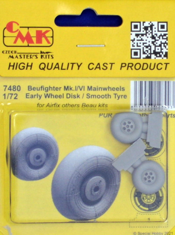 1/72 Beaufighter Mk.I/VI Mainwheels early, smooth