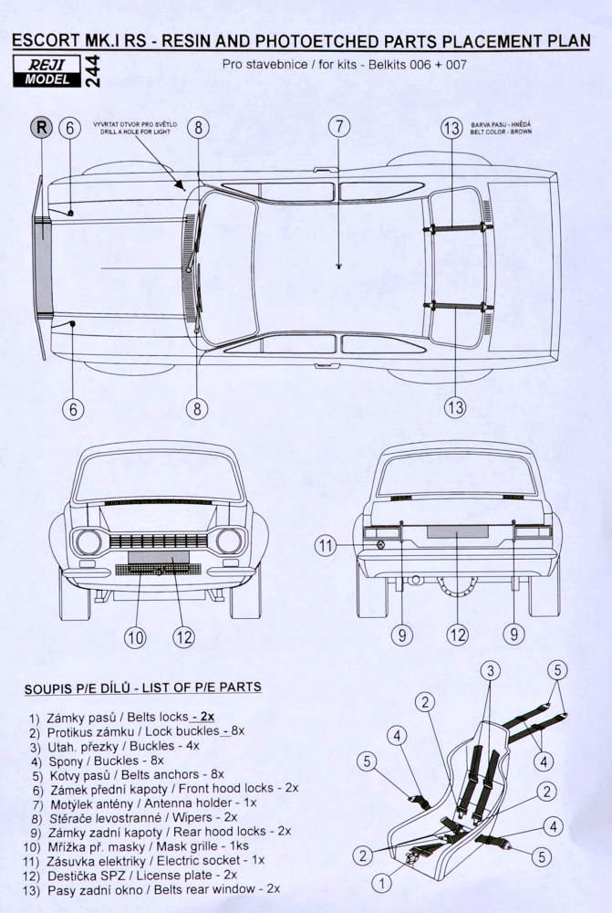 1/24 Transkit F.Escort Mk.I RS 1972 Rallye Safari