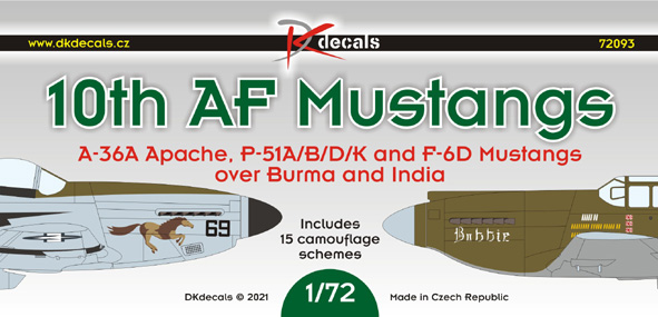 1/72 10th AF MNustangs over Burma&India (14x camo)
