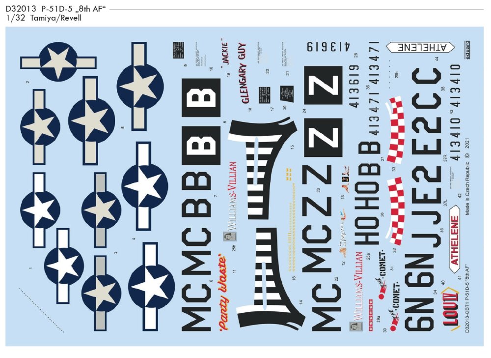 1/32 Decals P-51D-5 '8th AF' (TAM/REV)