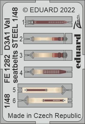 1/48 D3A1 Val seatbelts STEEL (HAS)