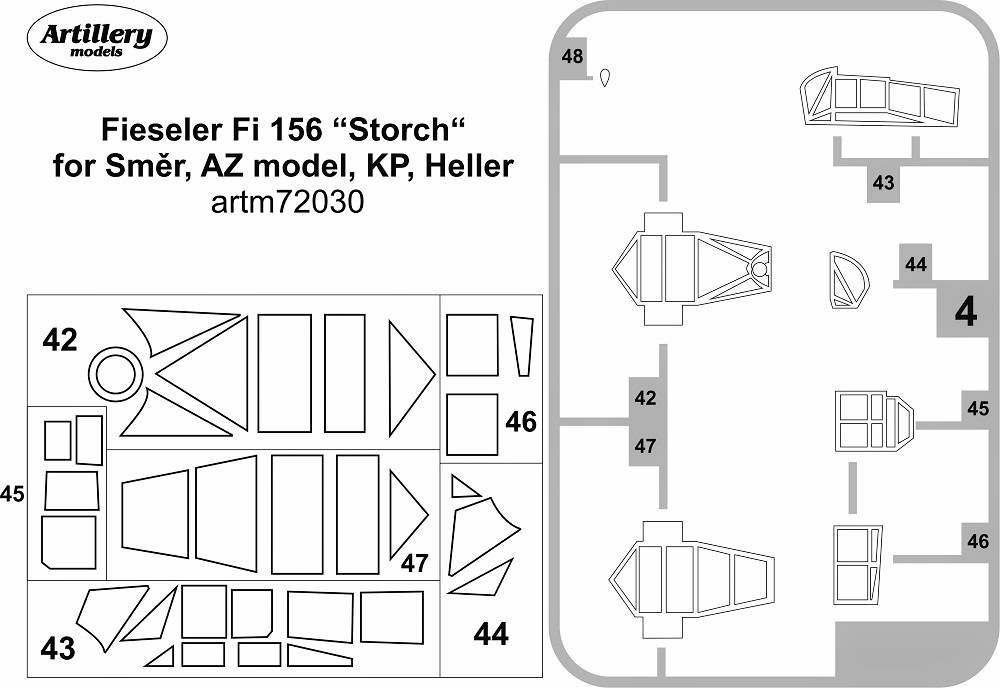 1/72 Masks for Fi-156 Storch (AZ/KP/HELL)