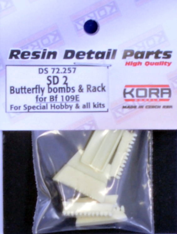 1/72 SD 2 Butterfly bombs & rack for Bf 109E