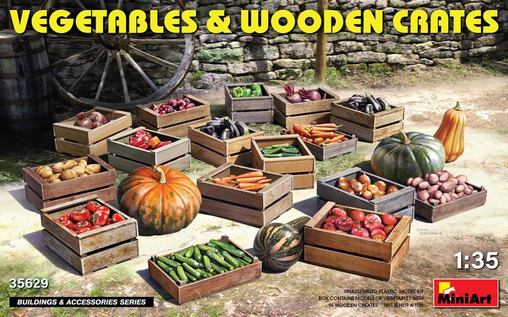 1/35 Vegetables & Wooden Crates