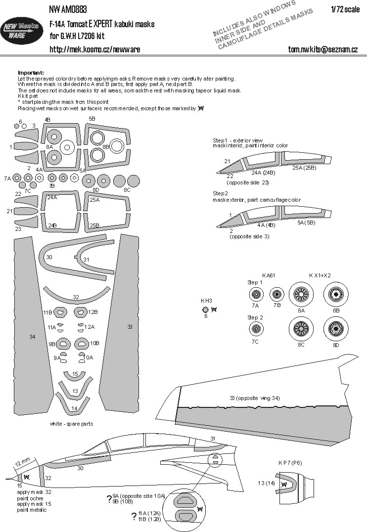 1/48 Mask F-14A Tomcat EXPERT (GWH L7206)