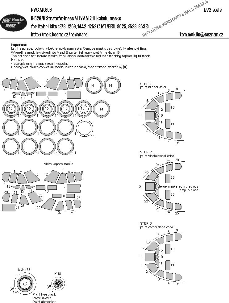 1/72 Mask B-52G/H Stratofortress ADVANCED (ITAL)