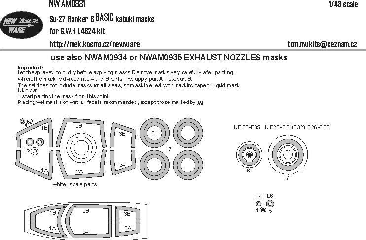 1/48 Mask Su-27 Flanker B BASIC (GWH)