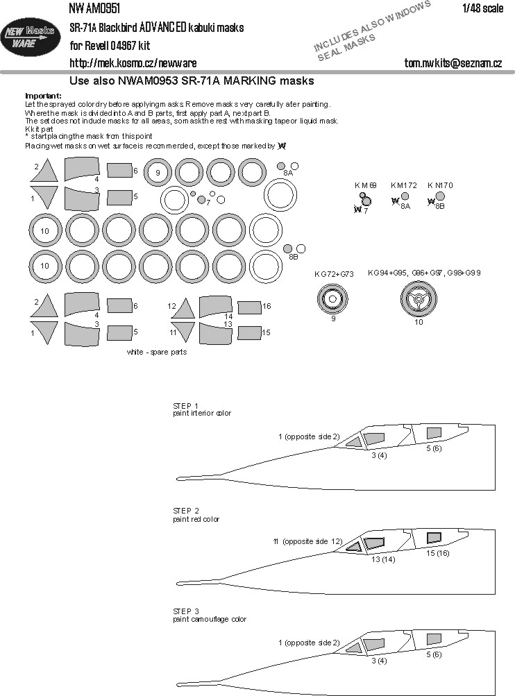 1/48 Mask SR-71A Blackbird ADVANCED (REV)