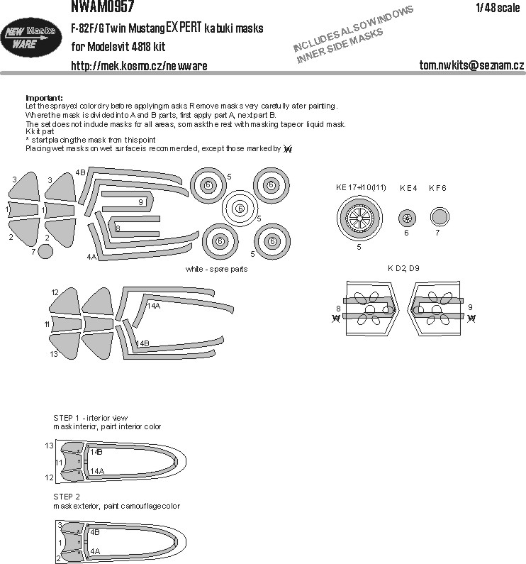 1/48 Mask F-82F/G Twin Mustang EXPERT (MSVIT 4818)