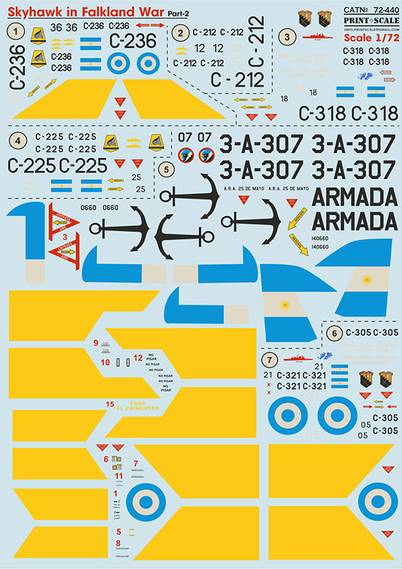 1/72 Skyhawk in Falkland War, Part 2 (wet decals)
