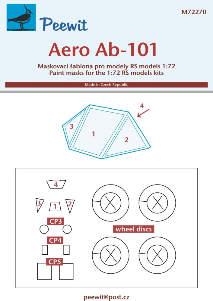 1/72 Canopy mask Aero Ab-101 (RS)