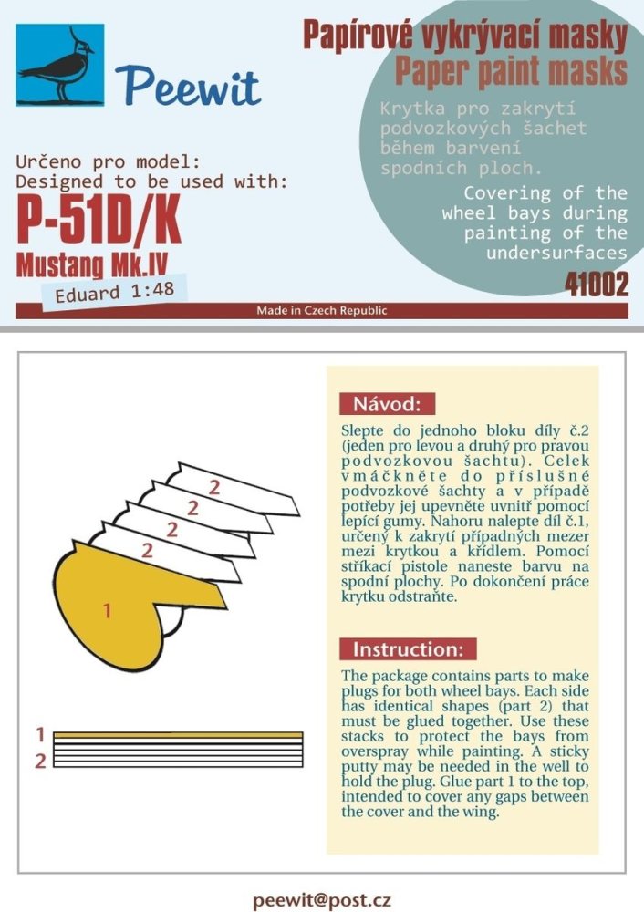 1/48 Paper paint mask P-51 D/K Mustang Mk.IV (EDU)