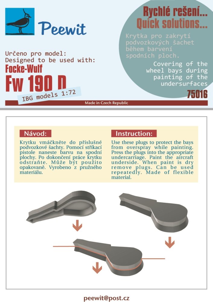 1/72 Wheel bay cover for Fw 190D (IBG)