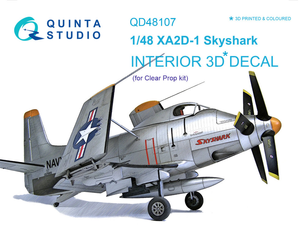 1/48 XA2D-1 3D-Print&col.Interior (CL.PROP)