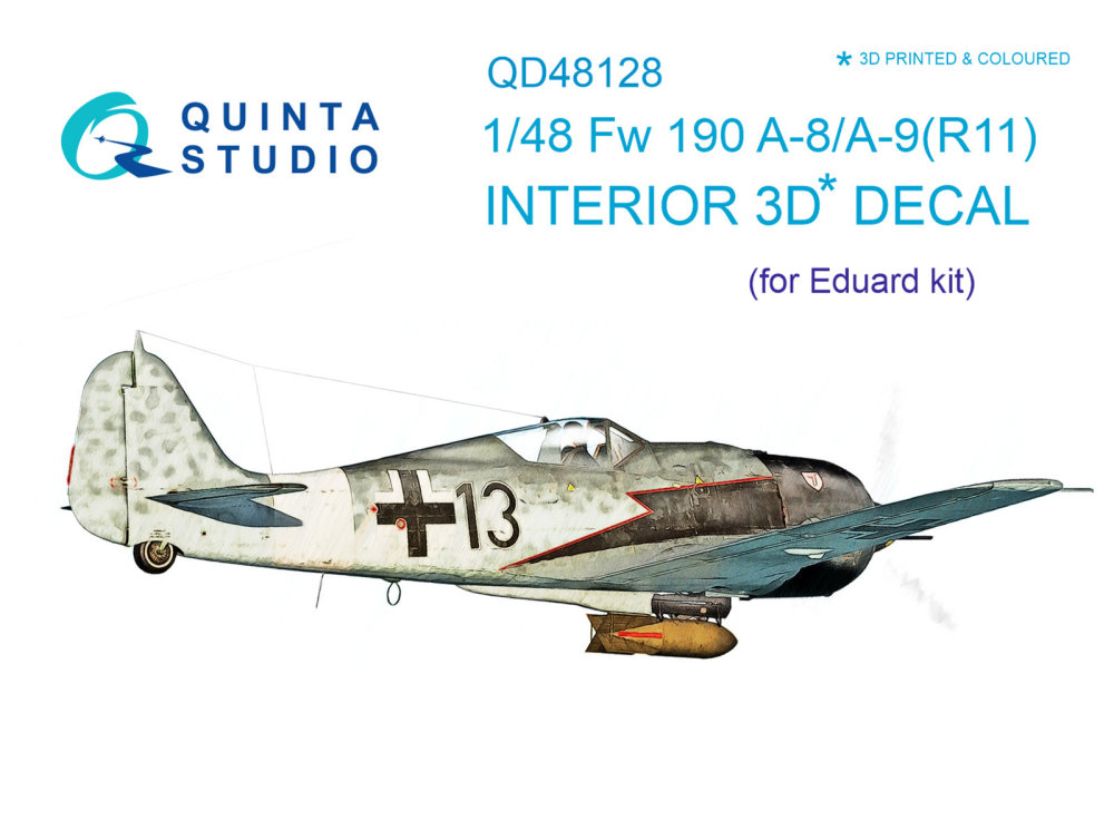 1/48 Fw 190 A-8/A-9 (R11) 3D-Print&colour Interior