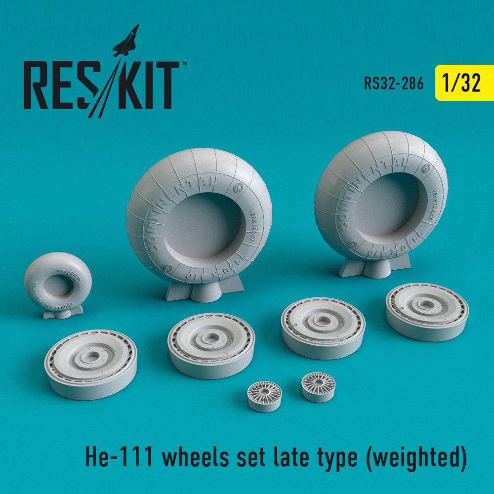 1/32 He-111 wheels set late type (weighted) 