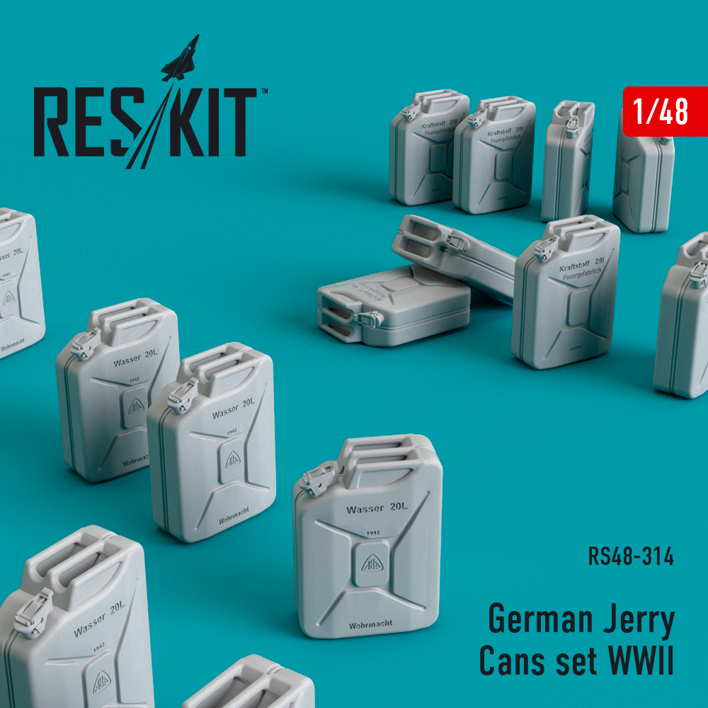 1/48 German Jerry Cans set WWII (16 pcs.)