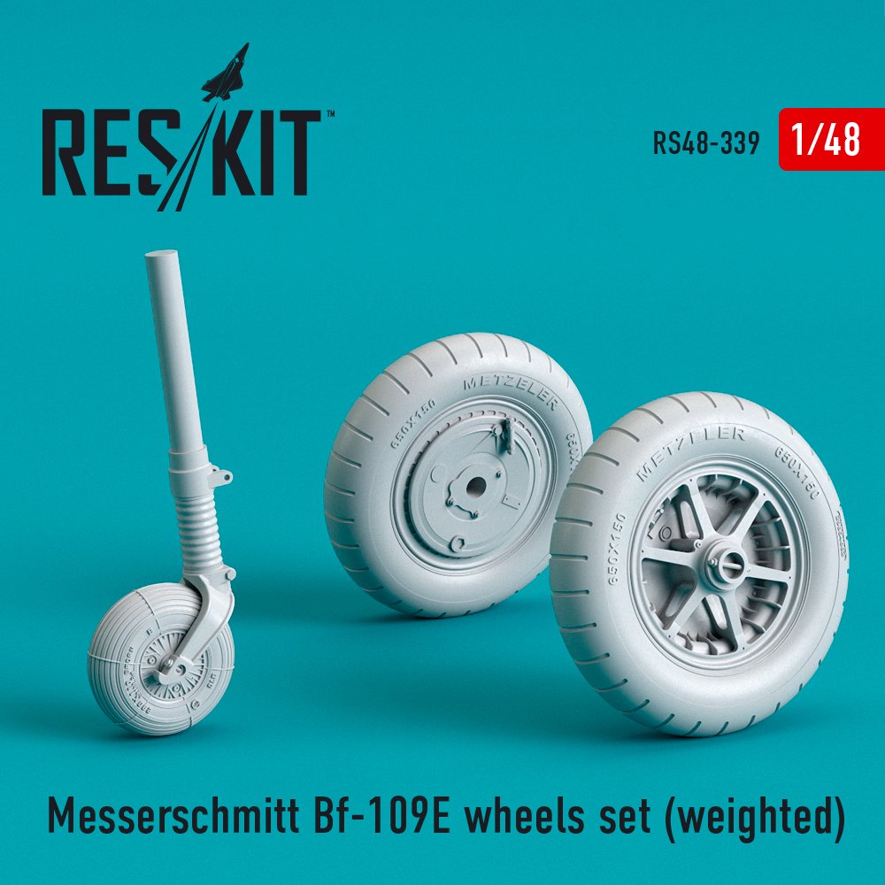 1/48 Messerschmitt Bf-109E wheels set (weighted) 