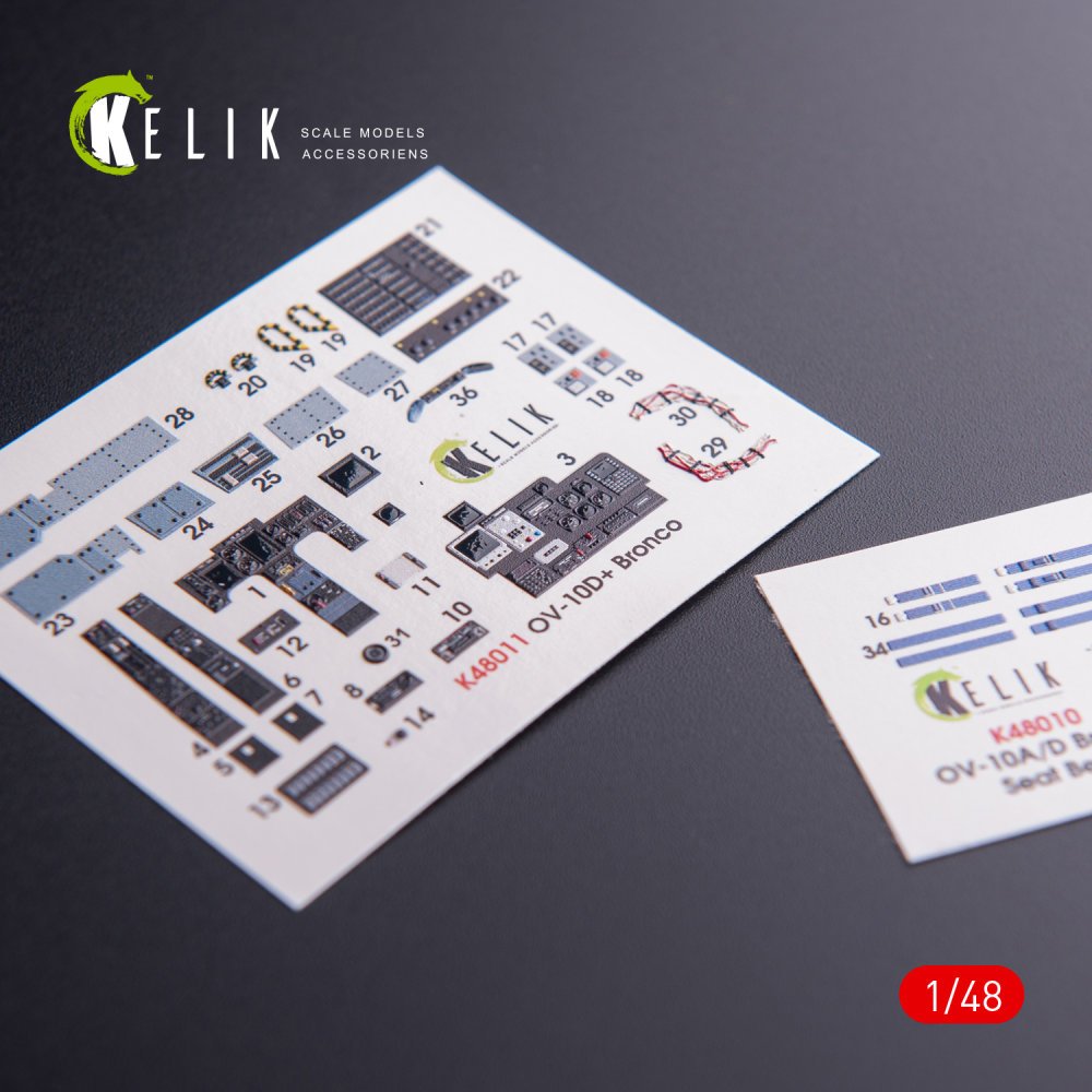 1/48 OV-10D+ Bronco interior 3D decals (ICM)