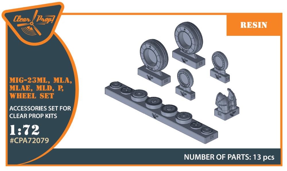 1/72 MiG-23ML, MLD, P, MLAE - wheel set