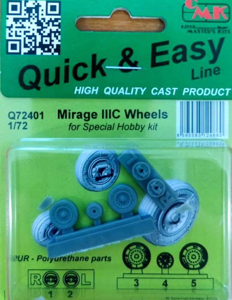 1/72 Mirage IIIC wheels (SP.HOBBY)