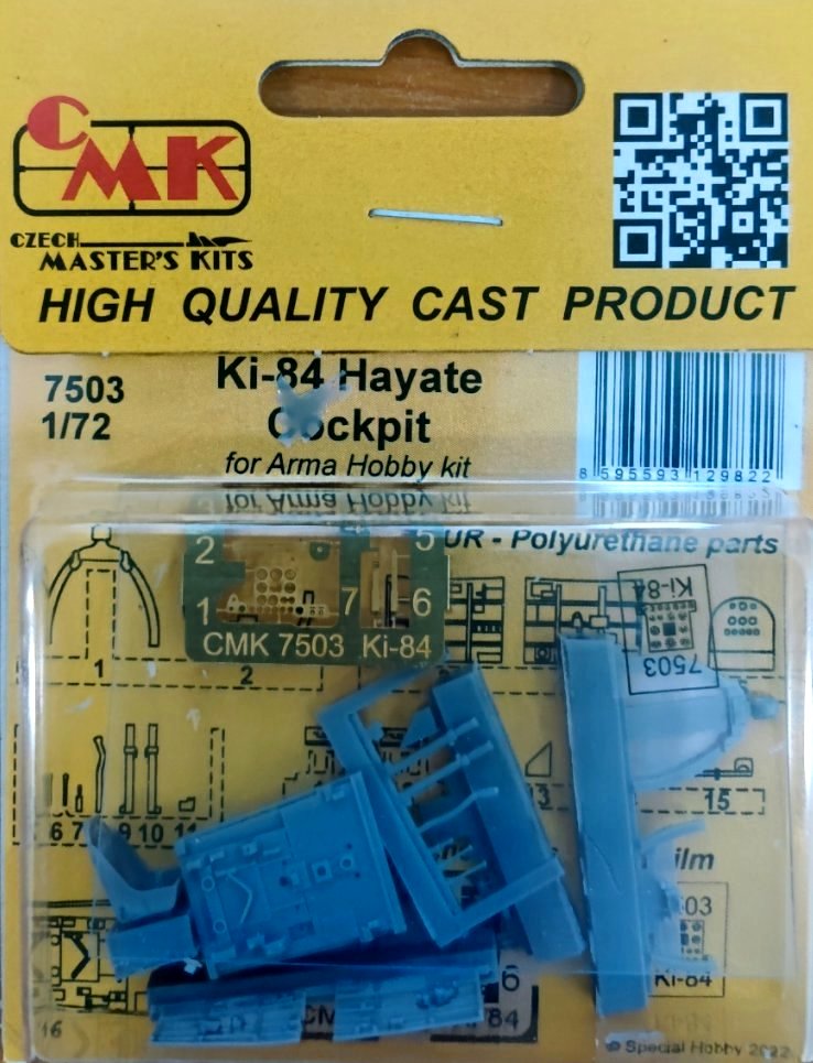 1/72 Ki-84 Hayate Cockpit set (ARMA H.)