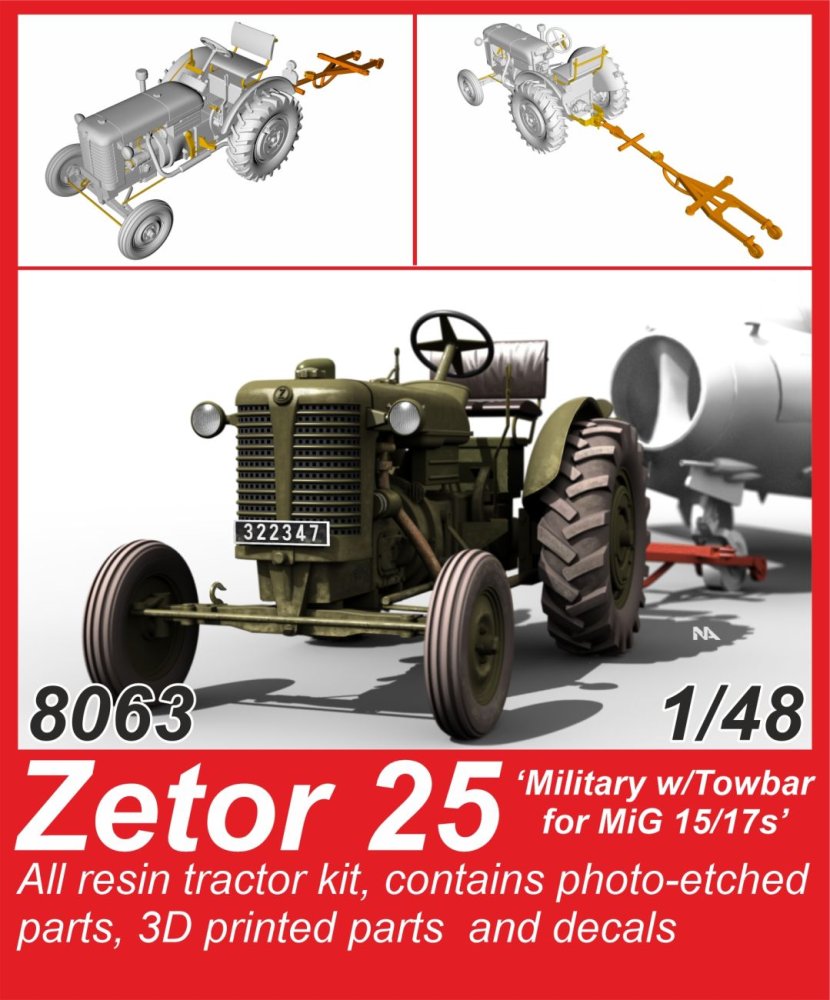 1/48 Zetor 25 'Military w/Towbar for MiG 15/17s'