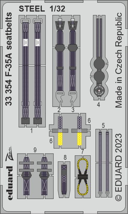 1/32 F-35A seatbelts STEEL (TRUMP)