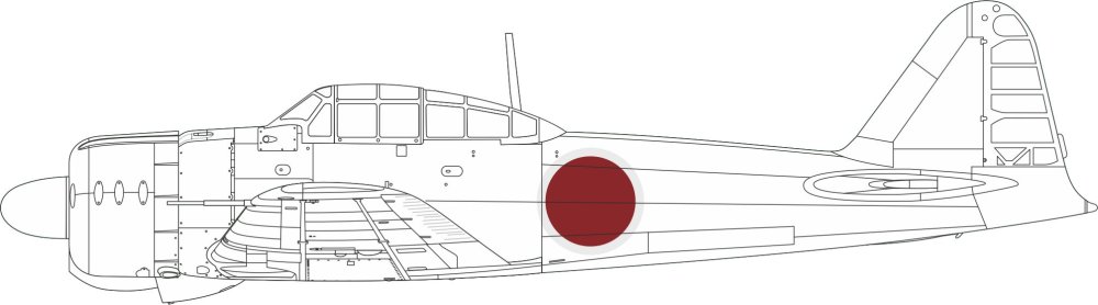 Mask 1/48 A6M2 Model 21 national insignia (EDU)