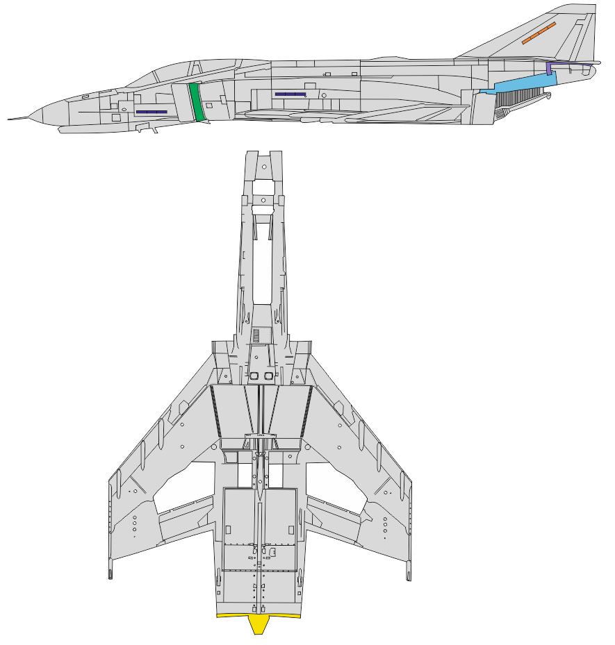 Mask 1/48 F-4E surface panels (MENG)